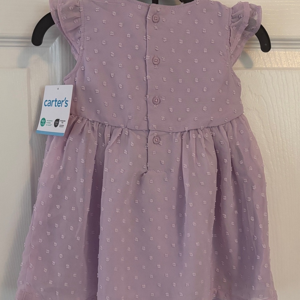 🧸Carter's Light Purple Baby Dress - Picture 4 of 8